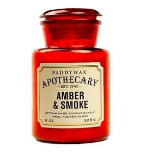 ❤️BUY 2 GET 1 FREE  AMBER & SMOKE 8 oz Artisan Made Soy Wax Candle By Apo